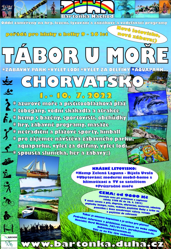 Tábor v Chorvatsku plakát oddíl (2)